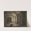 The Crypt of a Church with Two Men Sleeping by Hendrick van Steenwijck the Younger