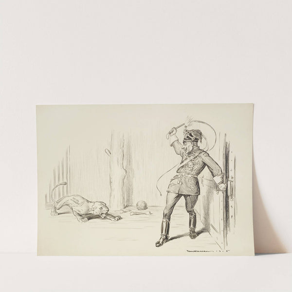 The cub and his trainer (1915) by William Henry Walker