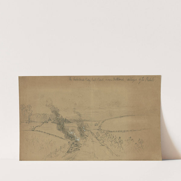 The Cumberland Valley Rail Road, near Scotland, destroyed by Rebels (1860-1865) by Alfred Rudolph Waud