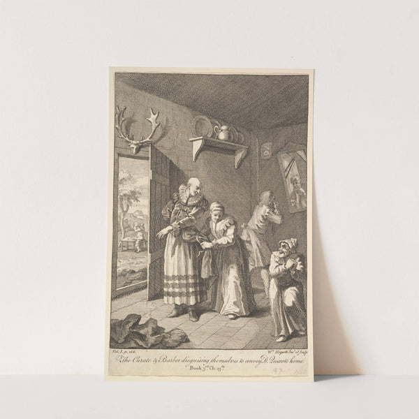 The Curate and Barber Disguising Themselves to Convey Don Quixote Home (1756) by William Hogarth