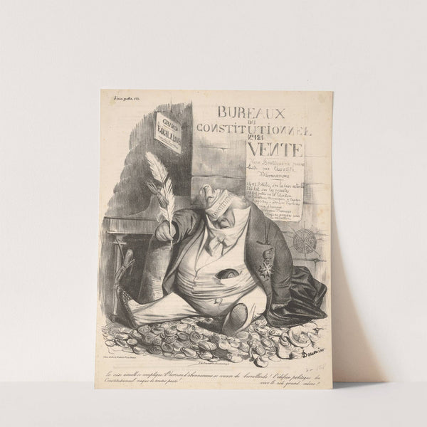 The current crisis is complicated! The horizon of subscriptions is covered by . . . (1833) by Honoré Daumier