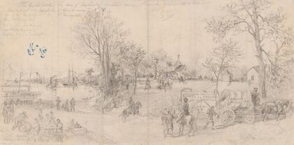 The Curtis Estate, the scene of Washington’s courtship & etc etc, Pamunkey River, near R.R. to Richmond