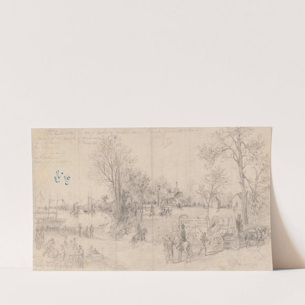 The Curtis Estate, the scene of Washington’s courtship & etc etc, Pamunkey River, near R.R. to Richmond (1862) by Arthur Lumley