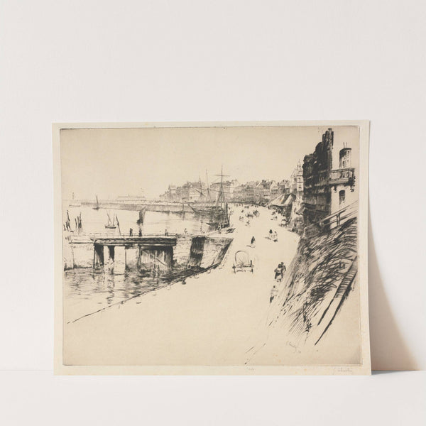 The Dam of Treport by Gustave Leheutre