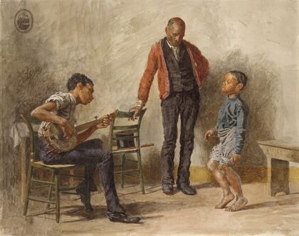 The Dancing Lesson (1878) — size preview