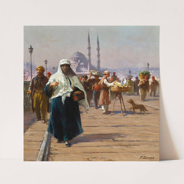 The Daughter of the English Ambassador Riding in a Palanquin by Fausto Zonaro