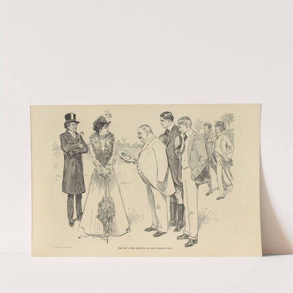 The day after arriving at the journey’s end (1900-1905) by Charles Dana Gibson