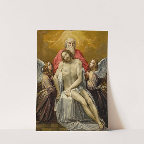 The Dead Christ Supported By God The Father And Two Angels by Giuseppe Cesari