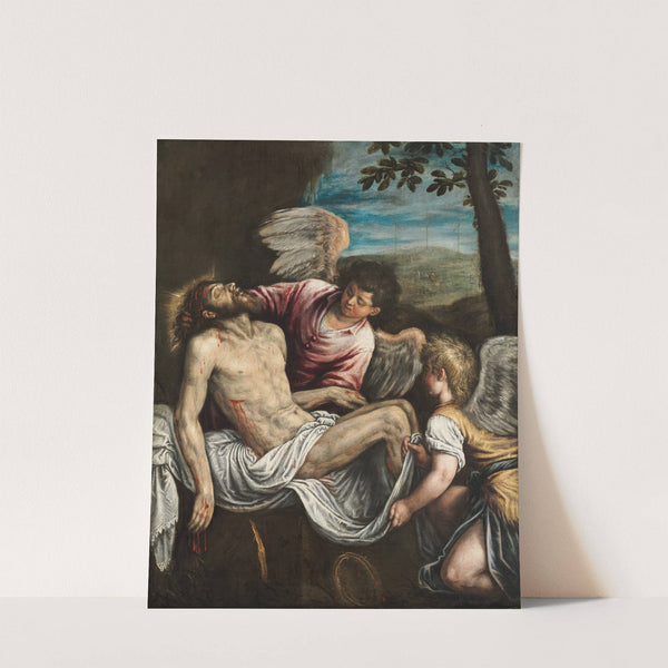 The Dead Christ with Angels by Leandro Bassano