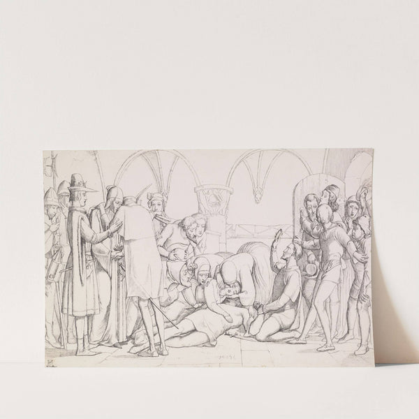 The Death of Romeo and Juliet - Compositional Study by Sir John Everett Millais