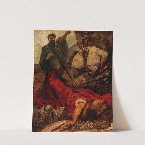 The Death of Siegfried, the Giant Hagen Throwing Siegfried into a Gorge by Hans Makart