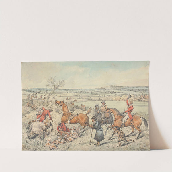 The Death; Yokels Watching in Foreground by Henry Thomas Alken