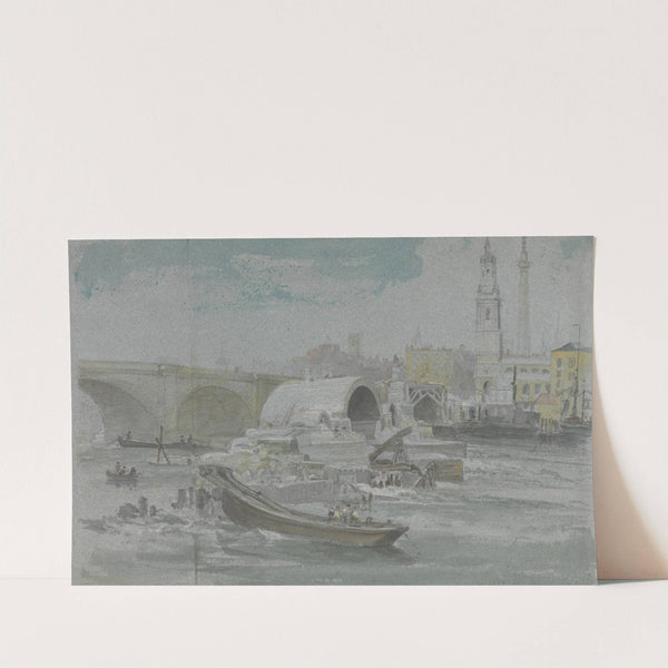 The Demolition of Old London Bridge by George Arnald