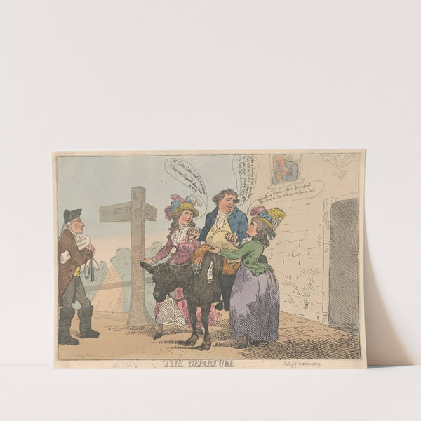 The departure by Thomas Rowlandson