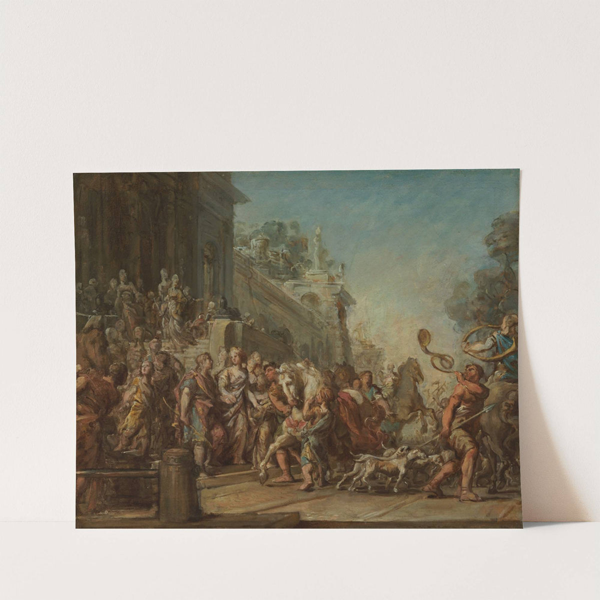 The Departure of Dido and Aeneas for the Hunt by Jean Bernard Restout