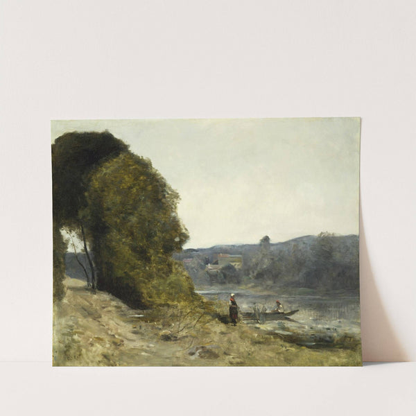 The Departure of the Boatman by Jean-Baptiste-Camille Corot
