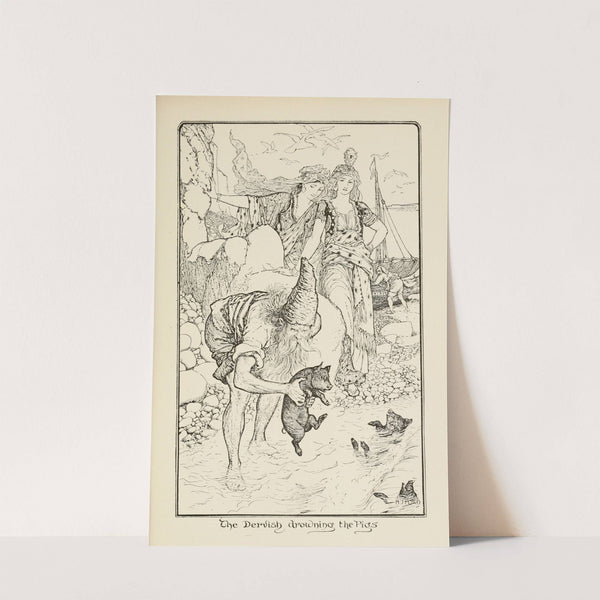 The Dervish Drowning the Pigs. (1905) by Henry Justice Ford