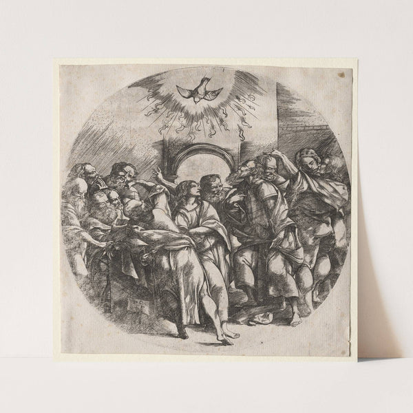 The descent of the holy spirit (1518) by Domenico Campagnola