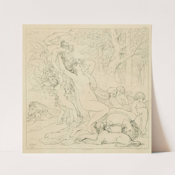 The despair of Venus over the dead body of Adonis (1803 - 1811) by Benjamin West