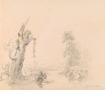 The Devil’s Pulpit, for an engraving in The Talisman
