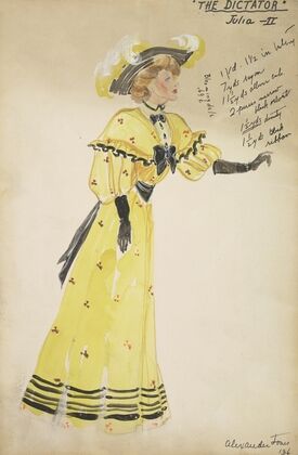The Dictator: Julia-II yellow dress with matching hat (1934-1943) — size preview