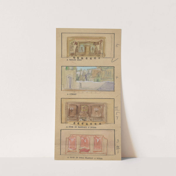 The Disappointment: Sketch no. 3, A Taylor Shop, A Street (1934-1943) by Wood MacLane