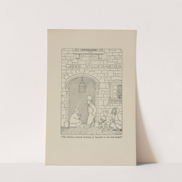 The Doctor started chatting in Spanish to the bedmaker (1922) by Hugh Lofting