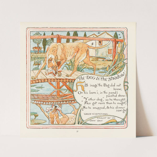 The Dog and the Shadow (1908) by Walter Crane