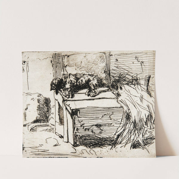 The Dog On The Kennel (1858) by James Abbott McNeill Whistler