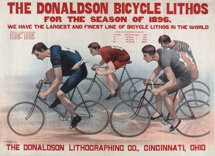 The Donaldson bicycle lithos for the season of 1896