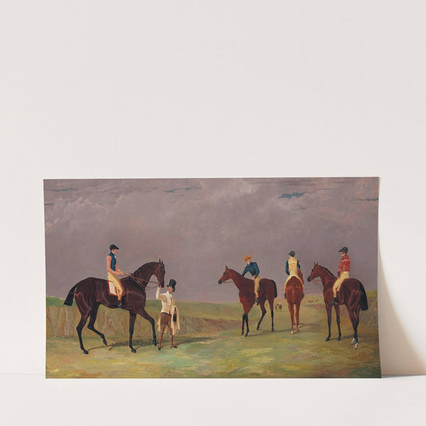 The Doncaster Cup of 1825, with Mr. Whittaker’s Lottery, Mr. Craven’s Longwaist, Mr. Lambton’s Cedric, and Mr. Farquaharson’s Figaro (1827) by John Frederick Herring Snr.