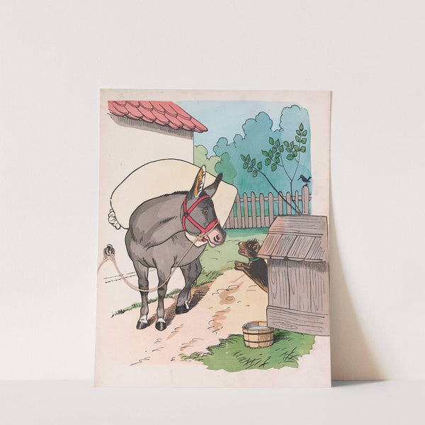 The donkey and the dog by Lothar Meggendorfer