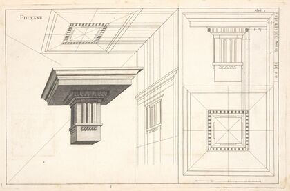 The Dorick entablature in perspective