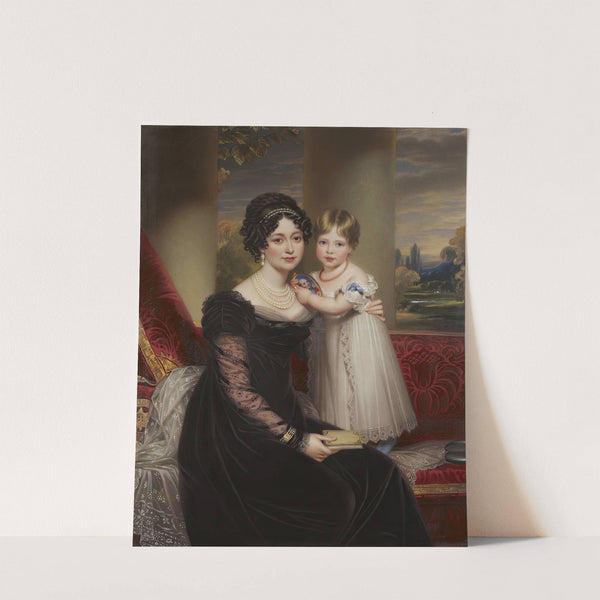 The duchess of Kent with her daughter, the future queen Victoria by Henry Bone