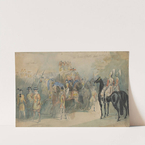 The Duchess Of Kent's State Carriage by Constantin Guys