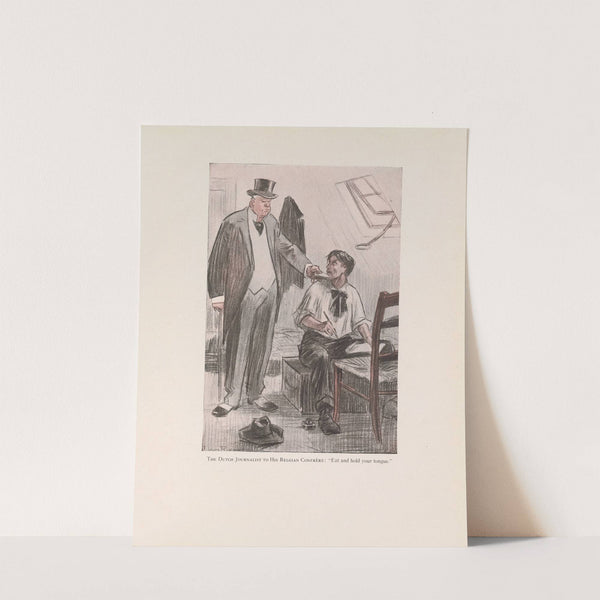 The Dutch Journalist to His Belgian Confrere (1916-1917) by Louis Raemaekers