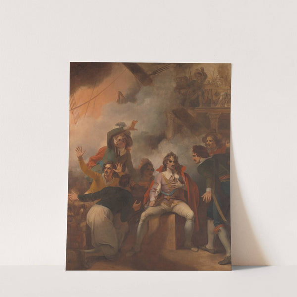 The Earl of Sandwich Refusing to Abandon His Ship During the Battle of Solebay by Robert Smirke