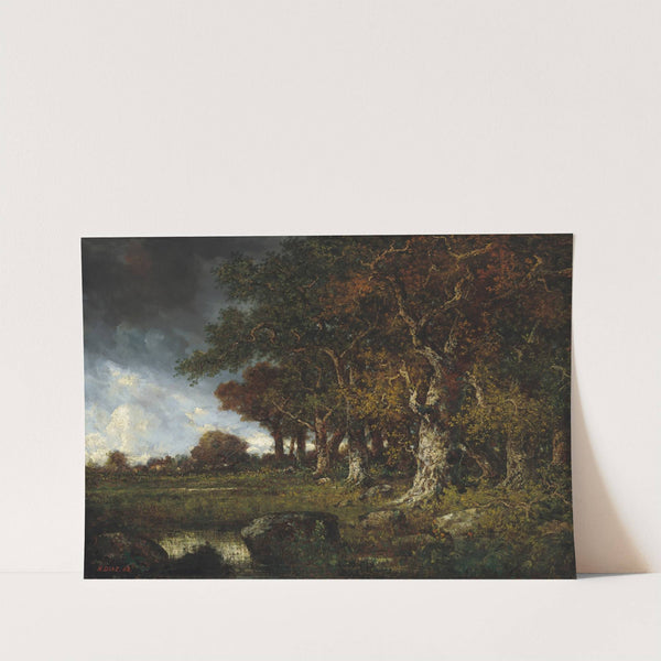 The Edge of the Forest at Les Monts-Girard,Fontainebleau by Narcisse-Virgile Diaz de La Peña