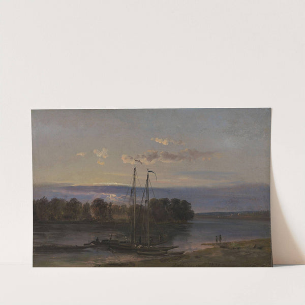 The Elbe at Sunset by Johan Christian Dahl