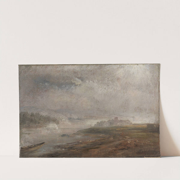 The Elbe on a foggy Morning by Johan Christian Dahl