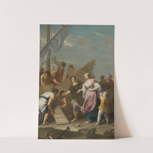 The Embarkation Of Helen Of Troy by Jacopo Amigoni