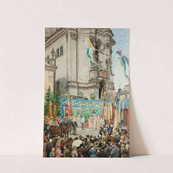 ‘The Emperor Welcomed in Front of te Cathedral of Saint George in Lviv’ (1881) by Antoni Kozakiewicz