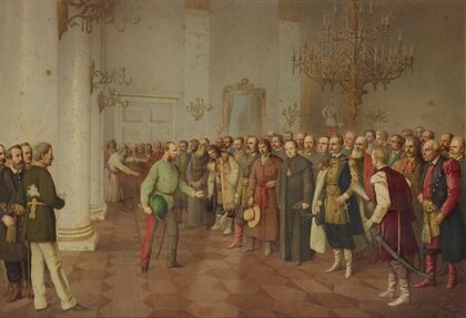 The Emperor Welcoming Polish and Ukrainian Delegation in Lviv