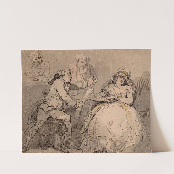 The enraged husband and the extravagant wife by Thomas Rowlandson