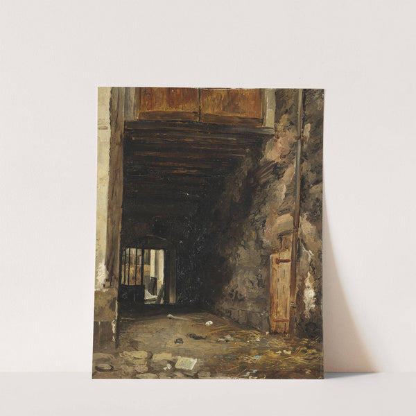 The Entrance of a Courtyard by Auguste Xavier Leprince