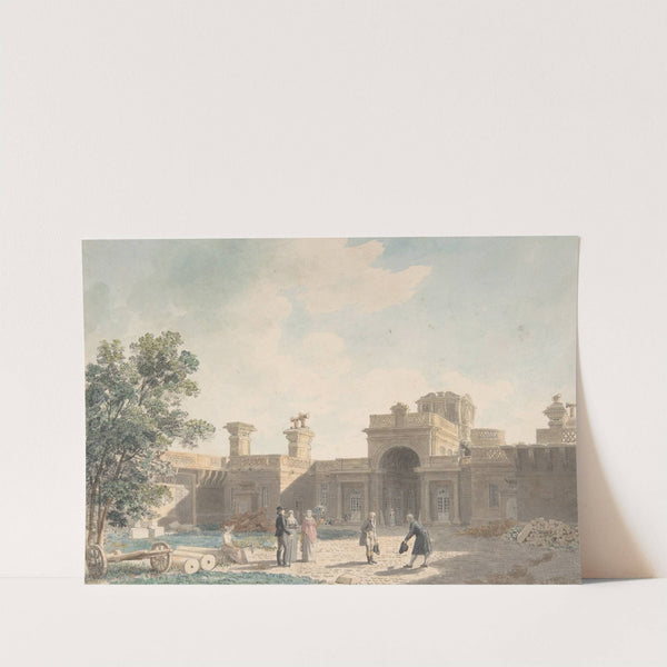 The Entrance Portico of the Château d’Anet, seen from the interior of the courtyard by Jean Lubin Vauzelle