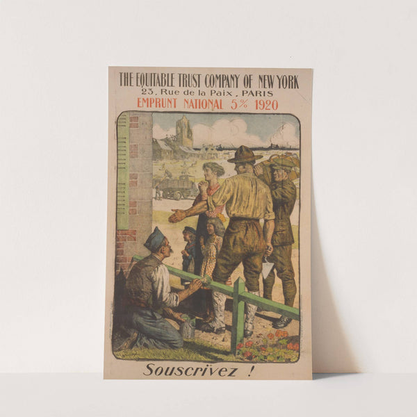 The Equitable Trust Company of New York. Emprunt National 5% 1920. Souscrivez! (1920) by Lucien Jonas