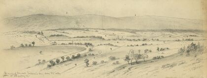 The escape of Stonewall Jackson’s Army down the valley pike at Strausburg, Va.