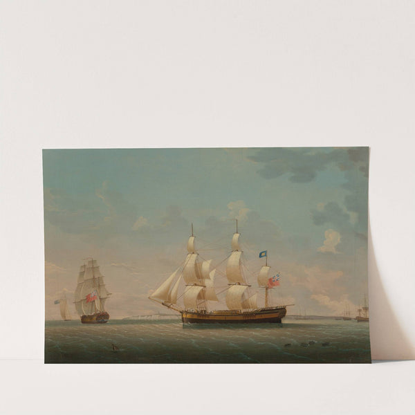 The Estridge in Two Views Off Dover by Robert Salmon