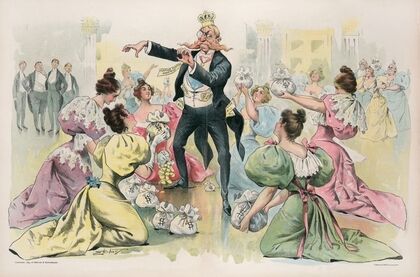 The European Svengali and the trilbys of the ‘four hundred’ – he hypnotizes ’em every time! (1895)